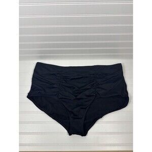 Torrid Retro Ruched Swim Skirt With Brief 4x Black